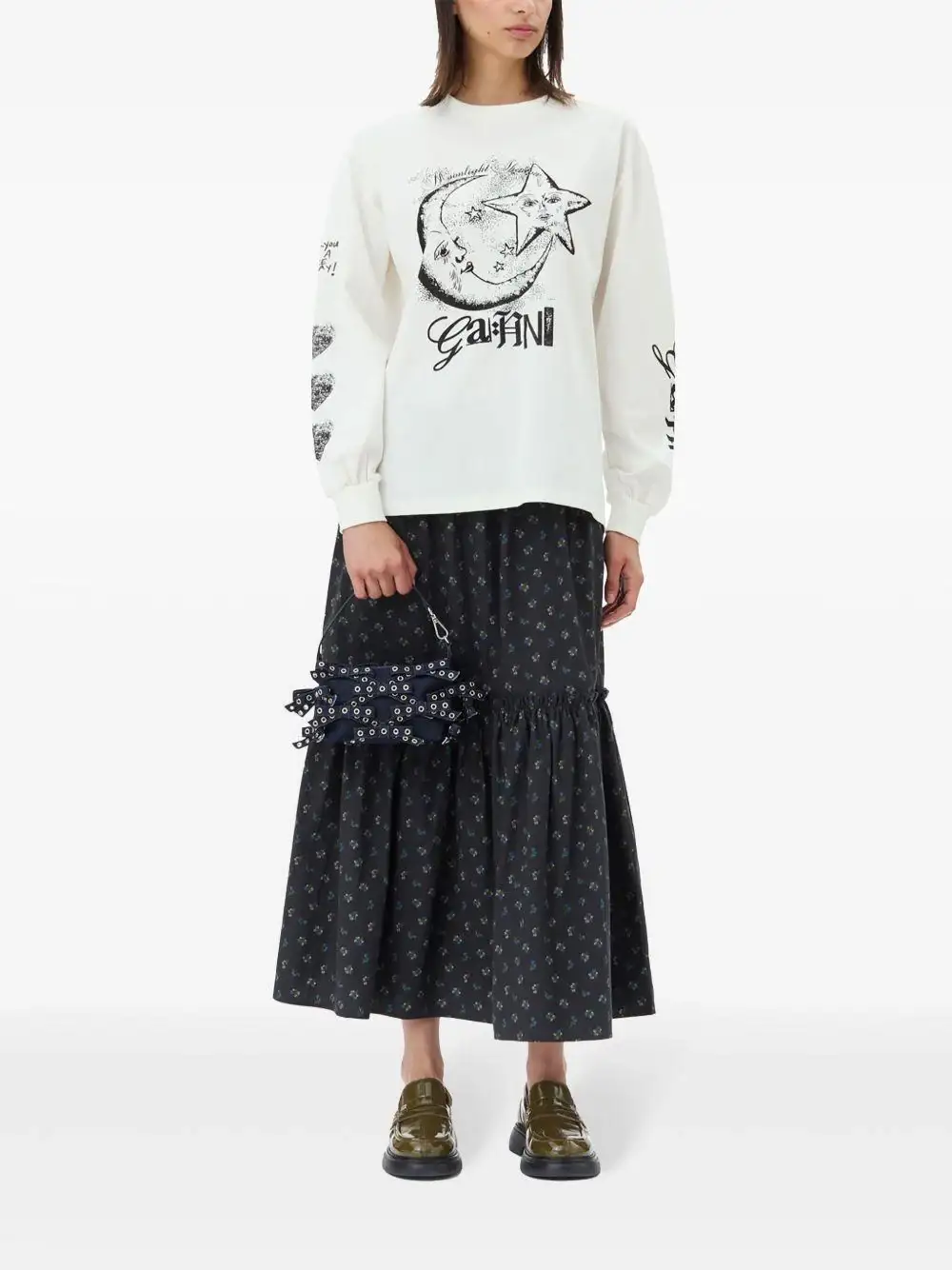 Camiseta Ganni Future Heavy Jersey Moon - Image 7