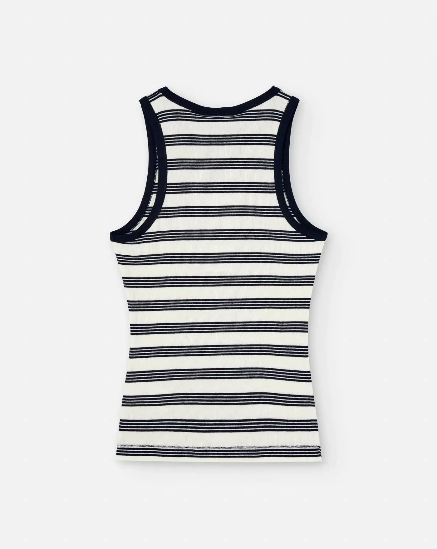Top Ganni Striped Soft Cotton Rib Tank Top - Image 15