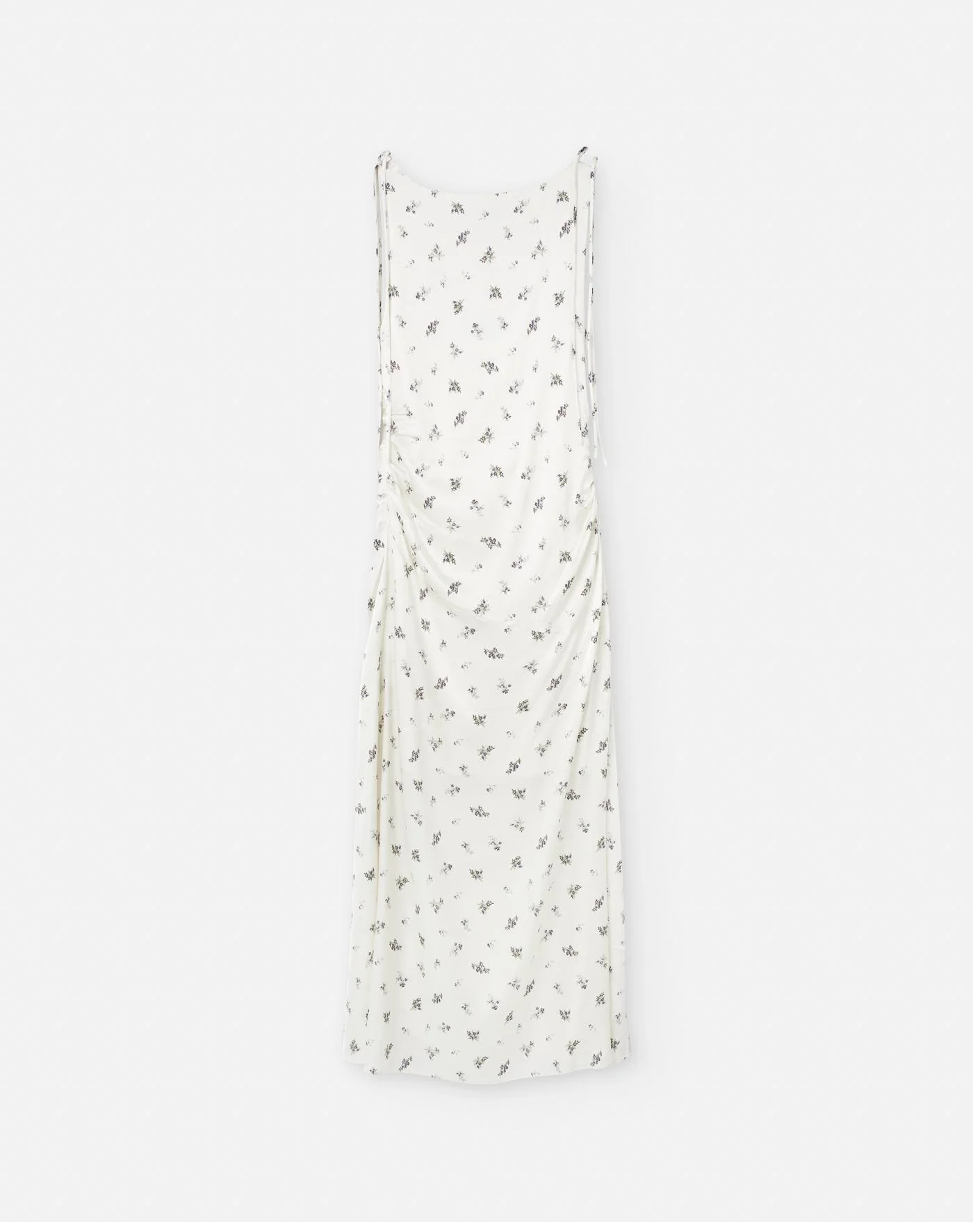 Vestido Ganni Printed Satin Gathered Long Dress - Image 2