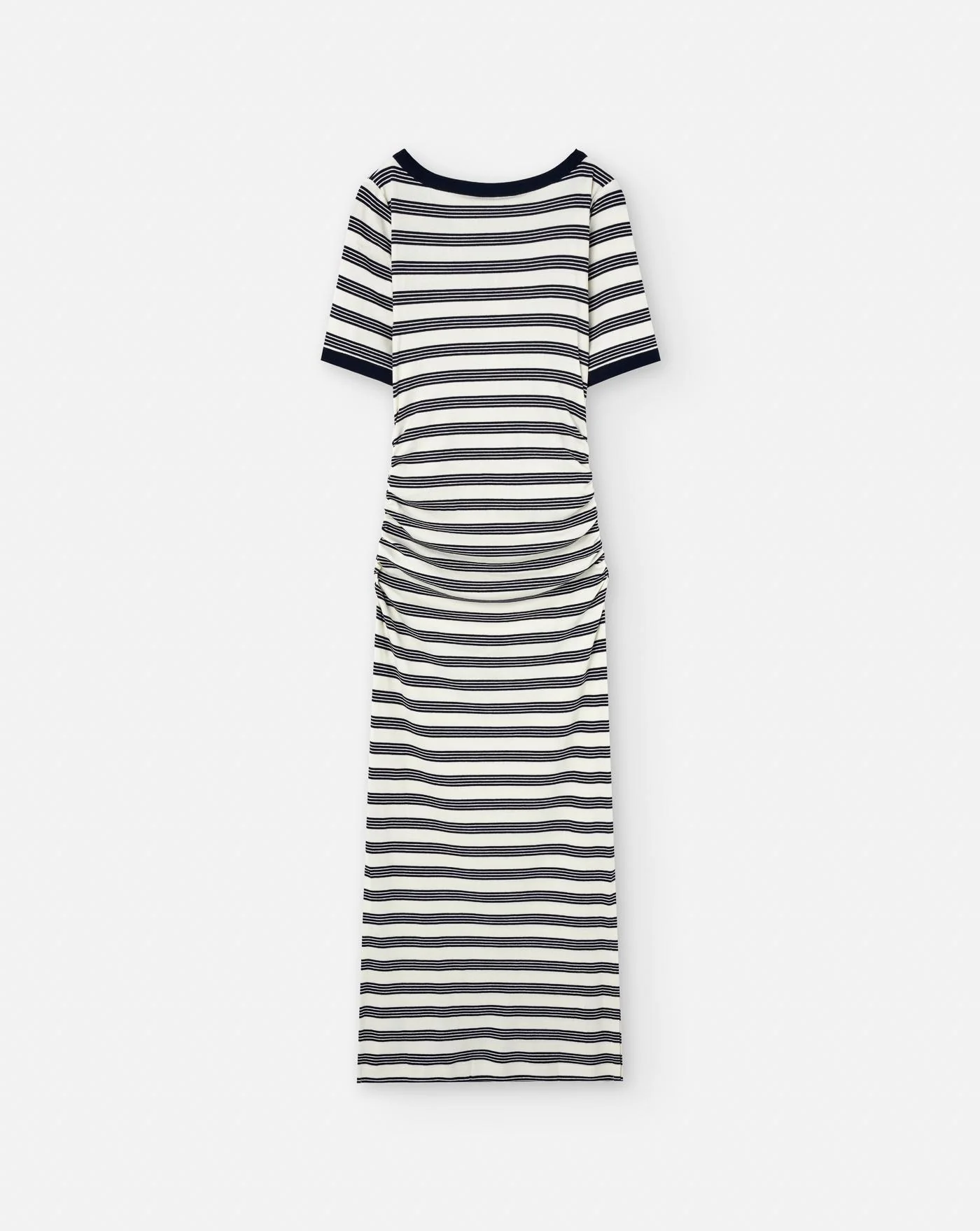 Vestido Ganni Striped Soft Cotton Rib Short Sleeve Dress - Image 2