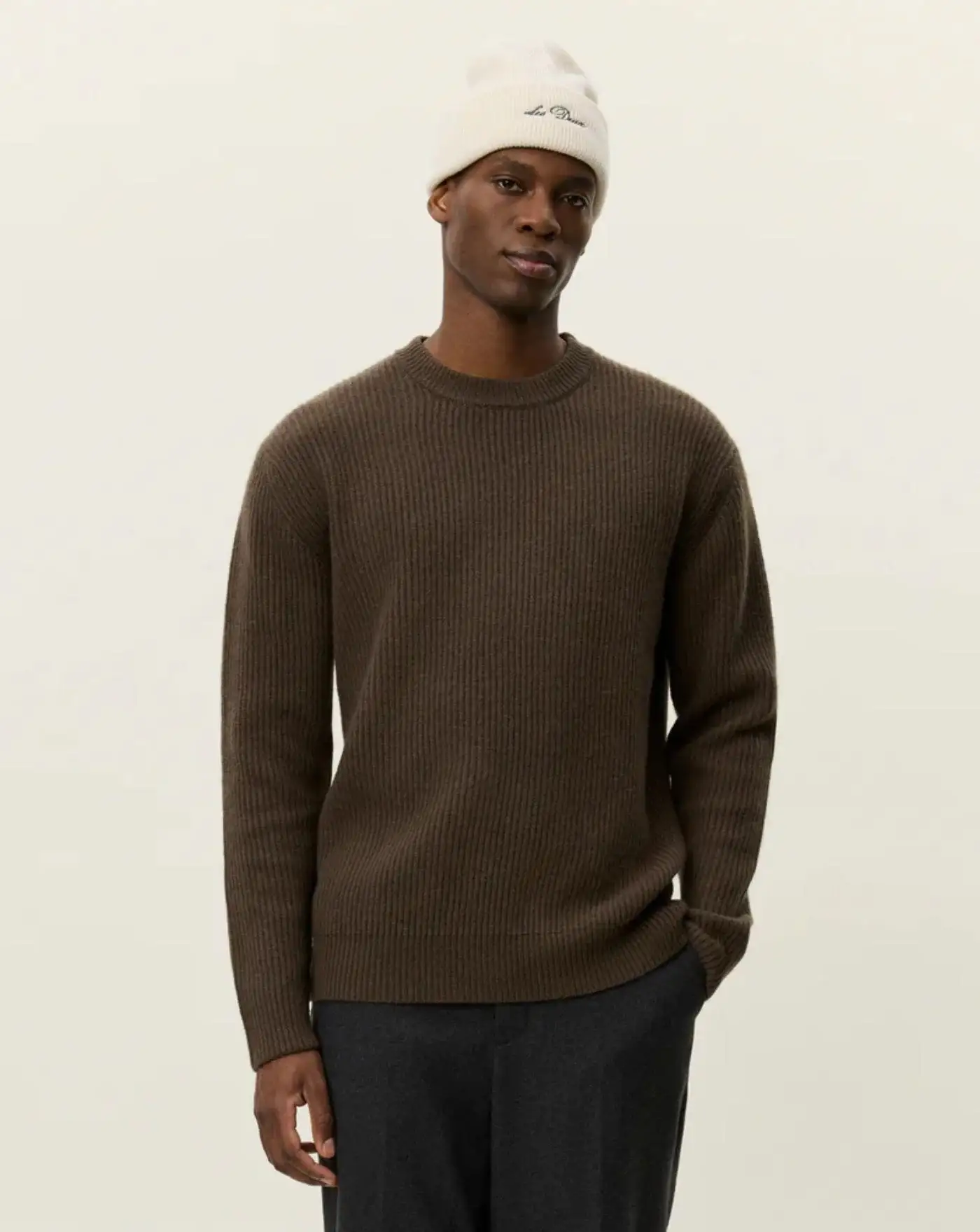 Jersey Les Deux Eddie Wool Rib Crewneck Knit - Image 3