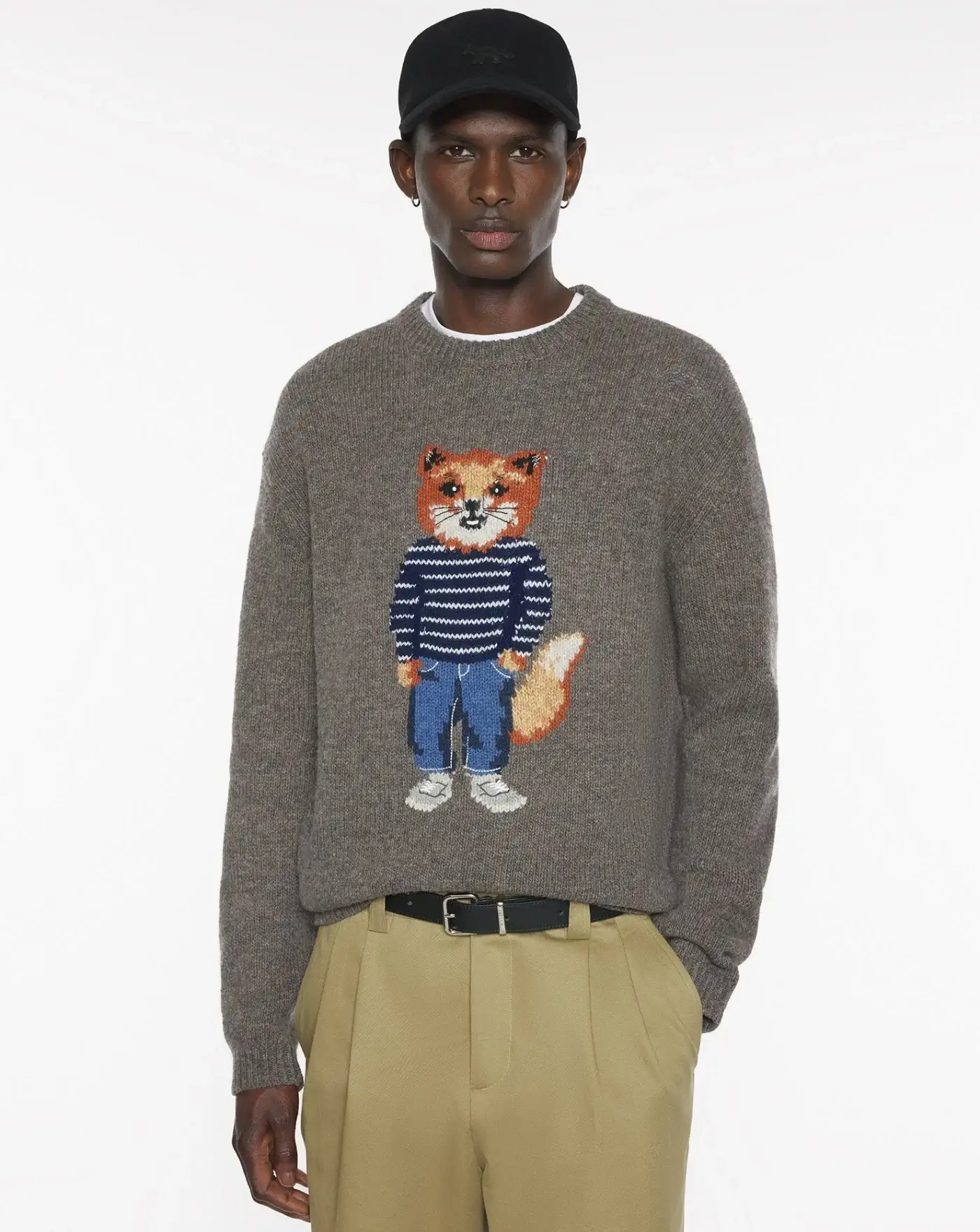 Jersey Maison Kitsune Dressed Fox Intarssia - Image 3