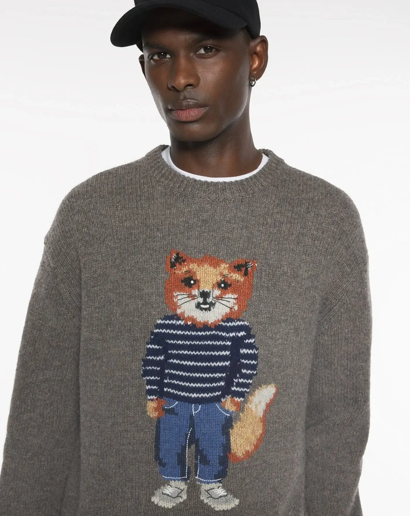Jersey Maison Kitsune Dressed Fox Intarssia - Image 4