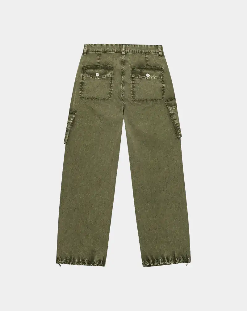 Pantalon Ganni Washed Cotton Twill Pants - Image 11