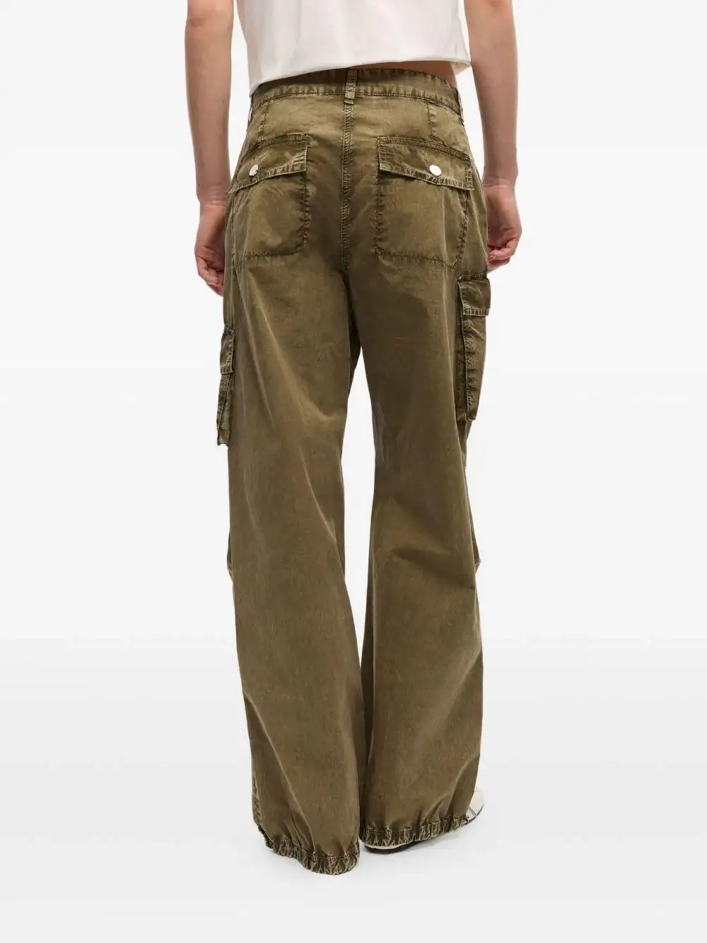 Pantalon Ganni Washed Cotton Twill Pants - Image 7