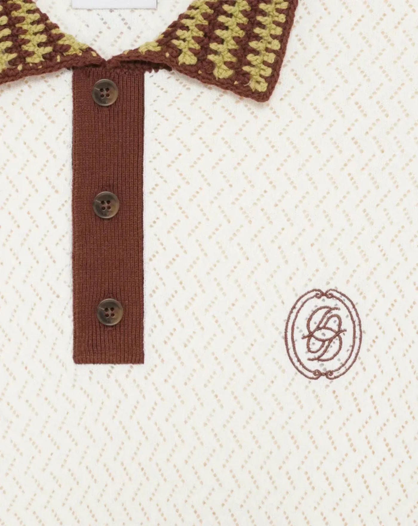 Polo Drole de Monsieur Maille Ajouré D Miroir - Image 3