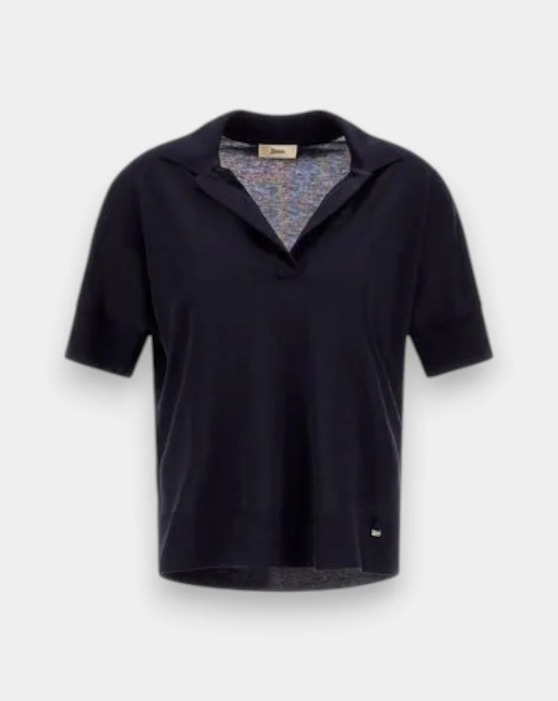 Polo Herno Glam Knit Effect