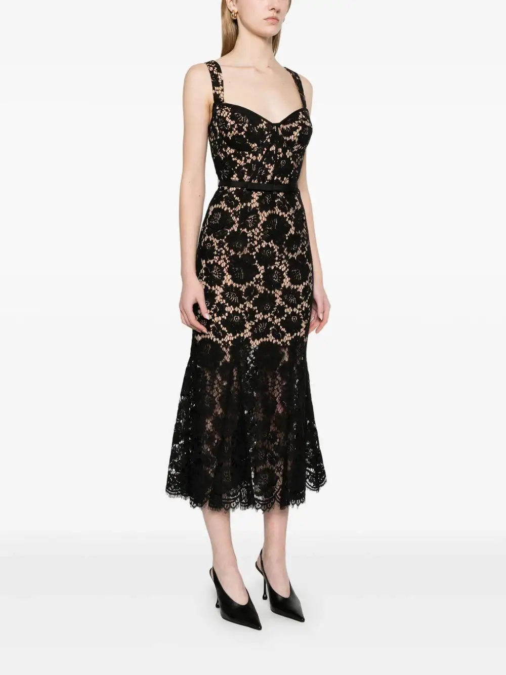 Vestido Self Portrait Fina Lace Midi Dress - Image 8