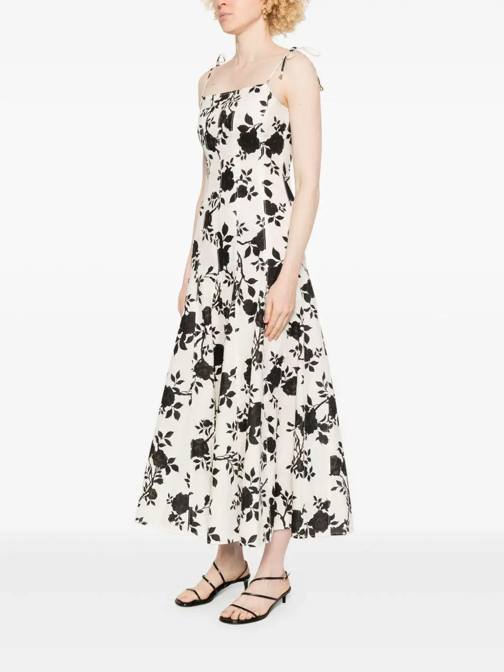 Vestido Self Portrait Print Linen - Image 9