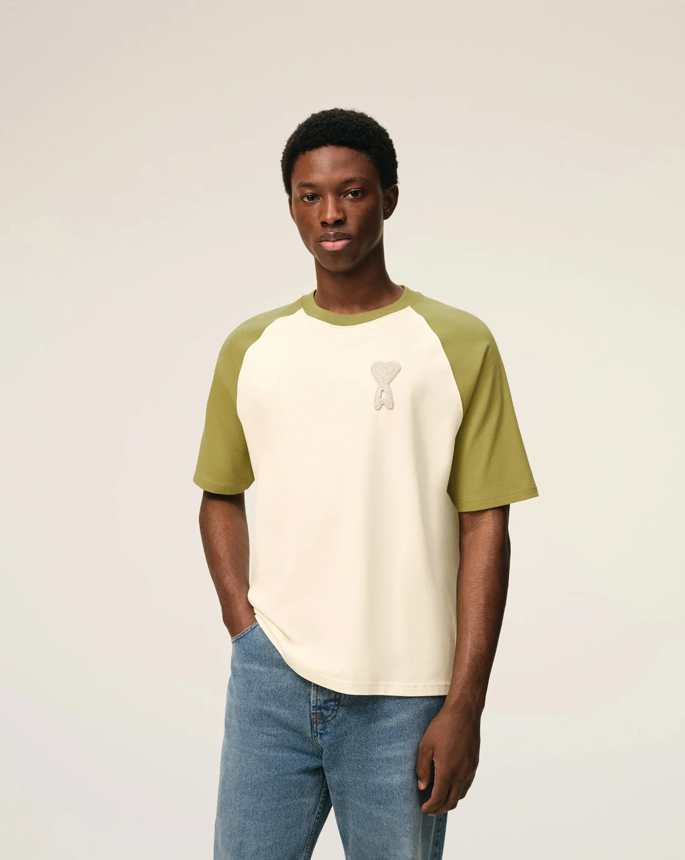 Camiseta Ami Paris Bicolor - Image 2