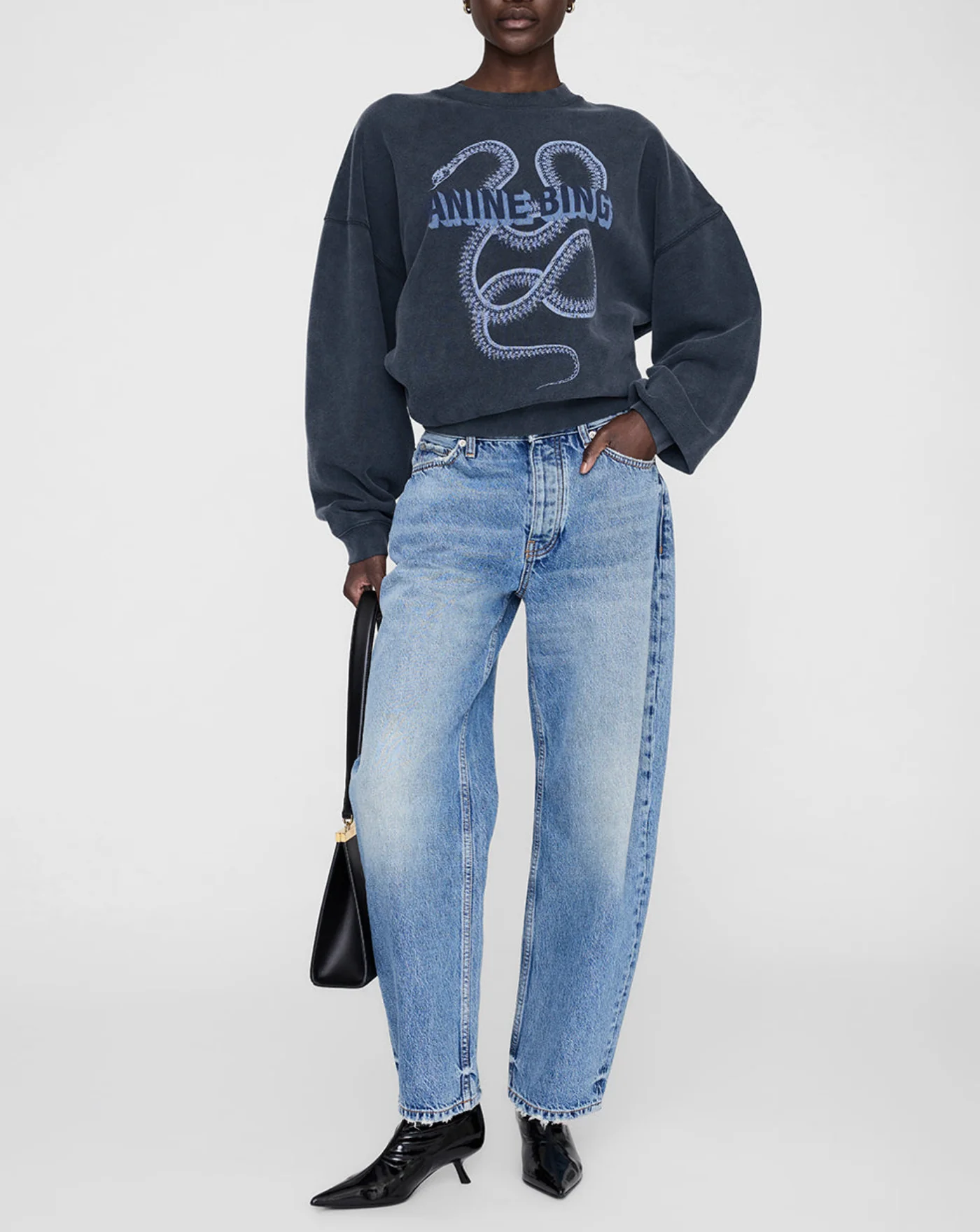 Sudadera Anine Bing Harvey Crew Snake - Image 2
