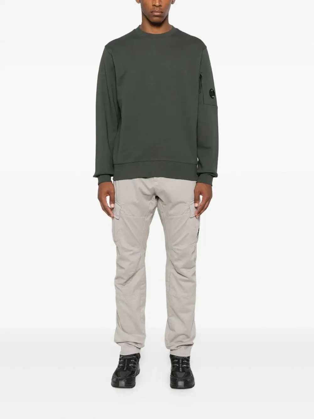 Sudadera C.P. Company Crewneck in Diagonal Raised Fleece - Image 4