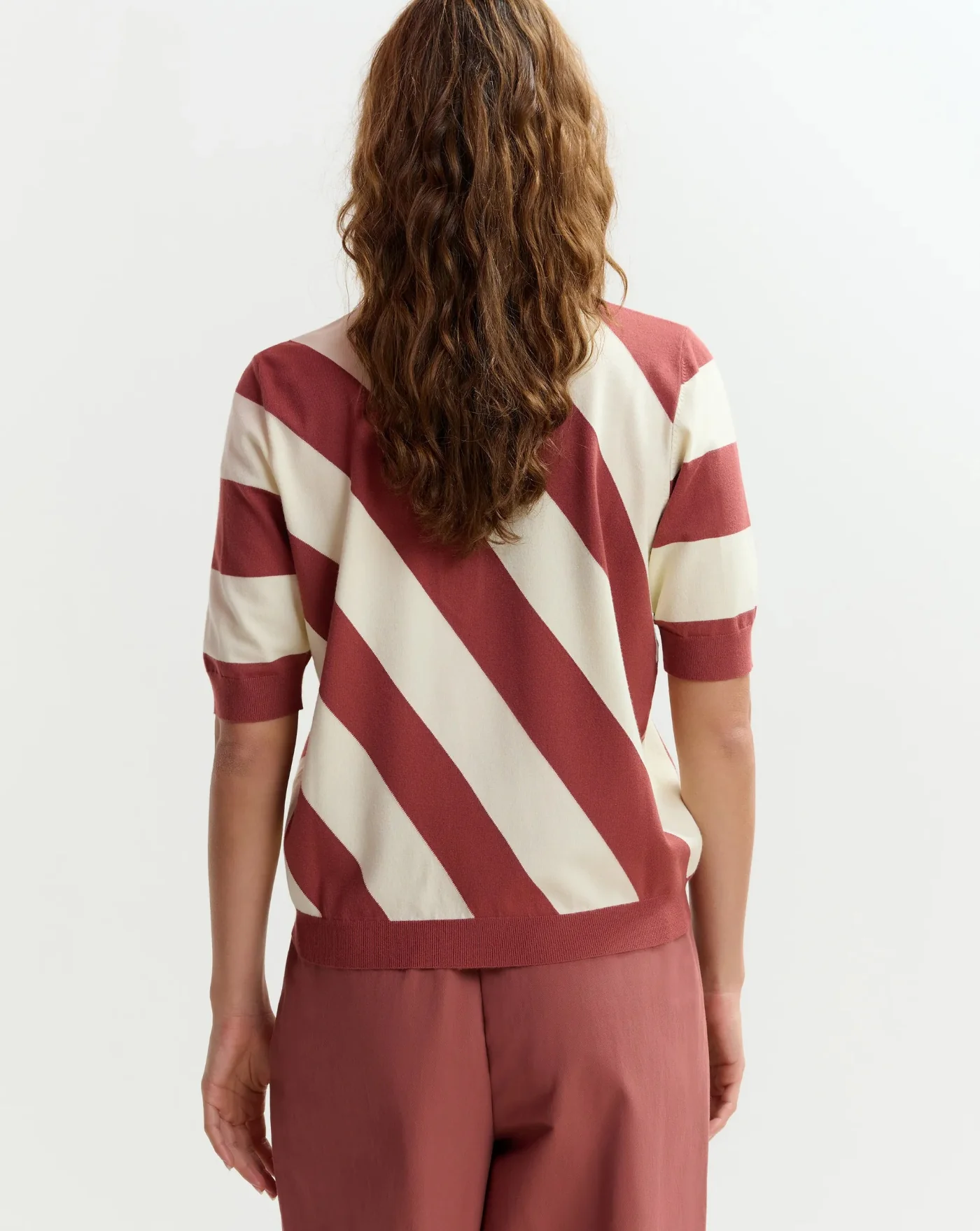 Top Essentiel Antwerp Joram Striped Knit Polo - Image 3