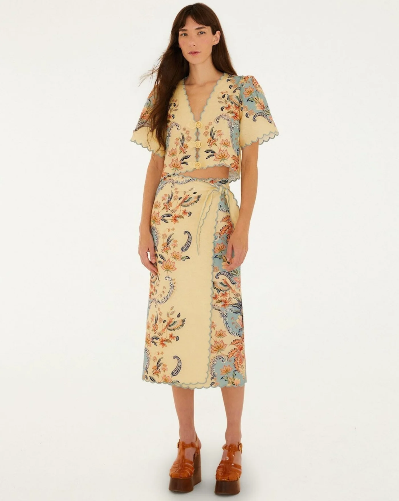 Top Farm Rio Boho Beauty Butter Short Sleeve Top - Image 4