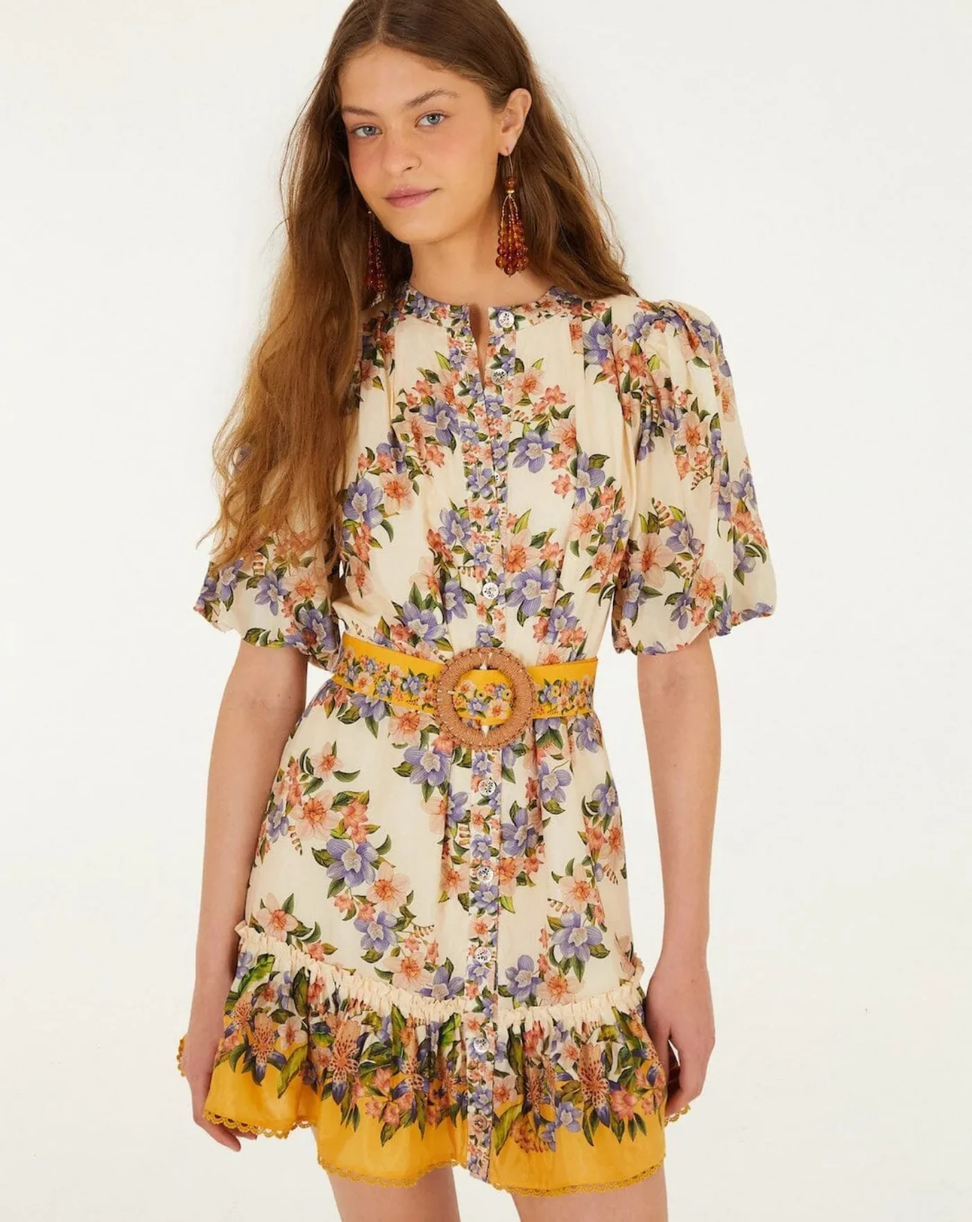 Vestido Farm Rio Hilo Stripes Sand Mini Dress - Image 2