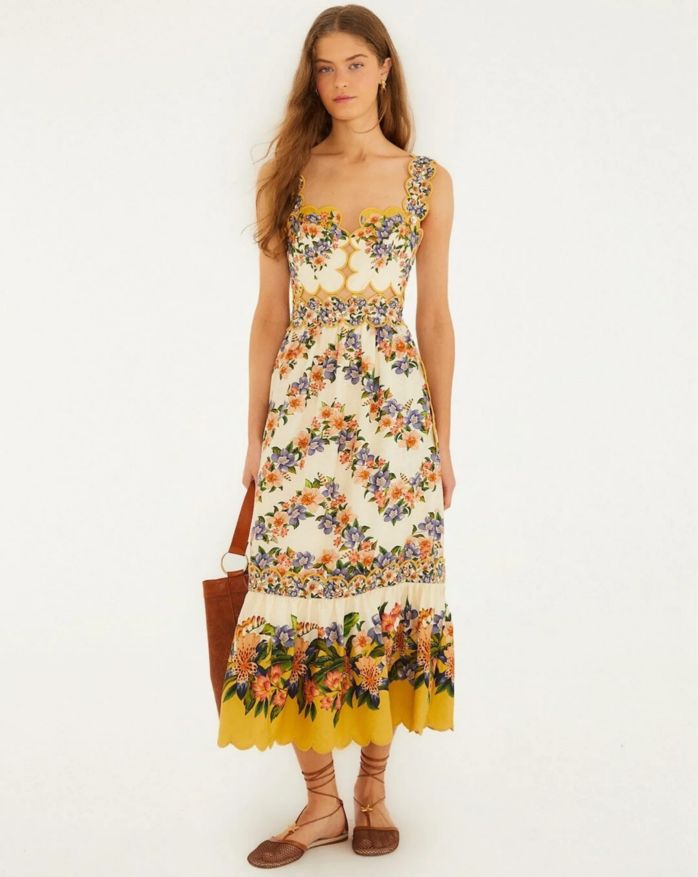 Vestido Farm Rio Hilo Stripes Sand Mini Dress - Image 2