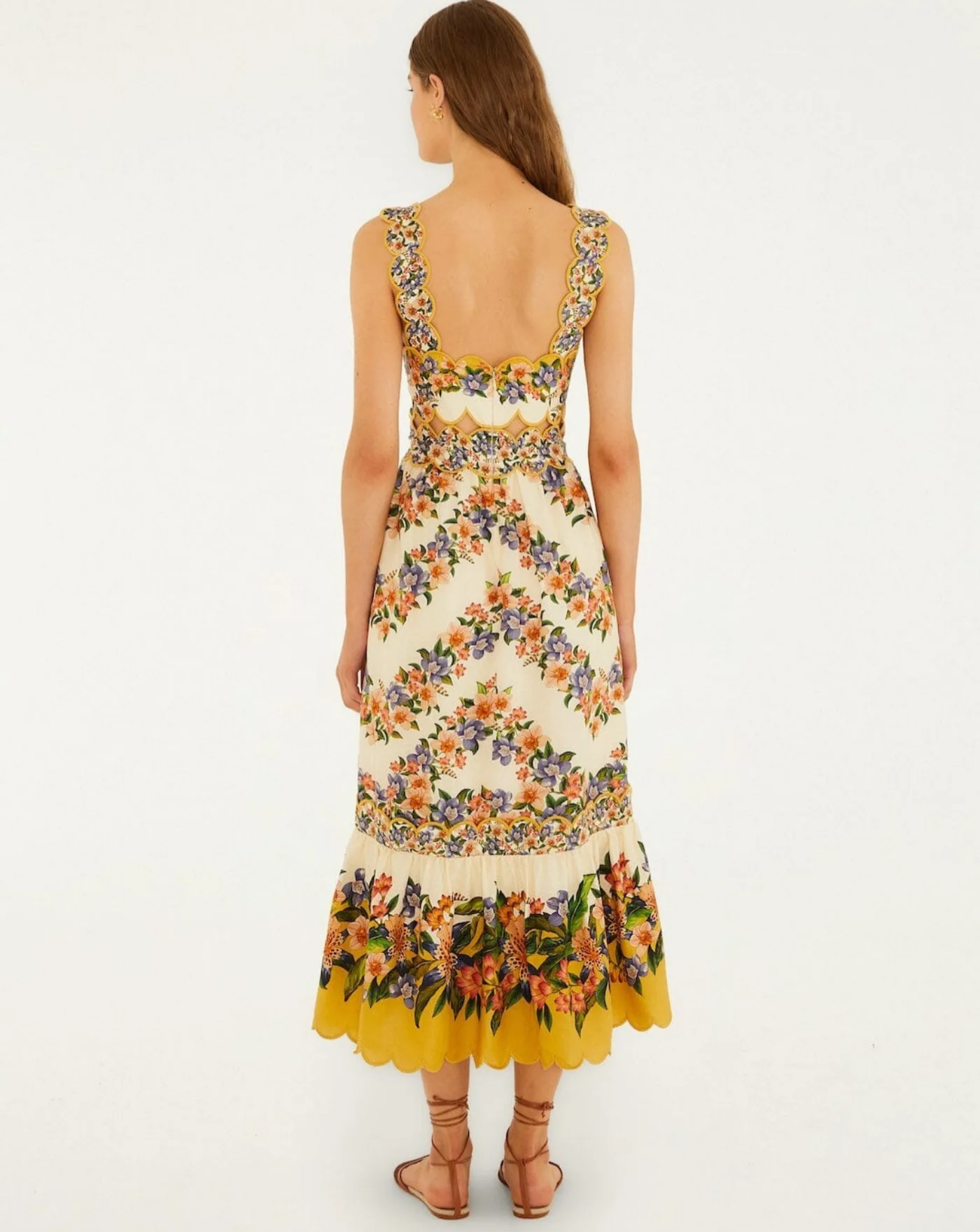 Vestido Farm Rio Hilo Stripes Sand Mini Dress - Image 3