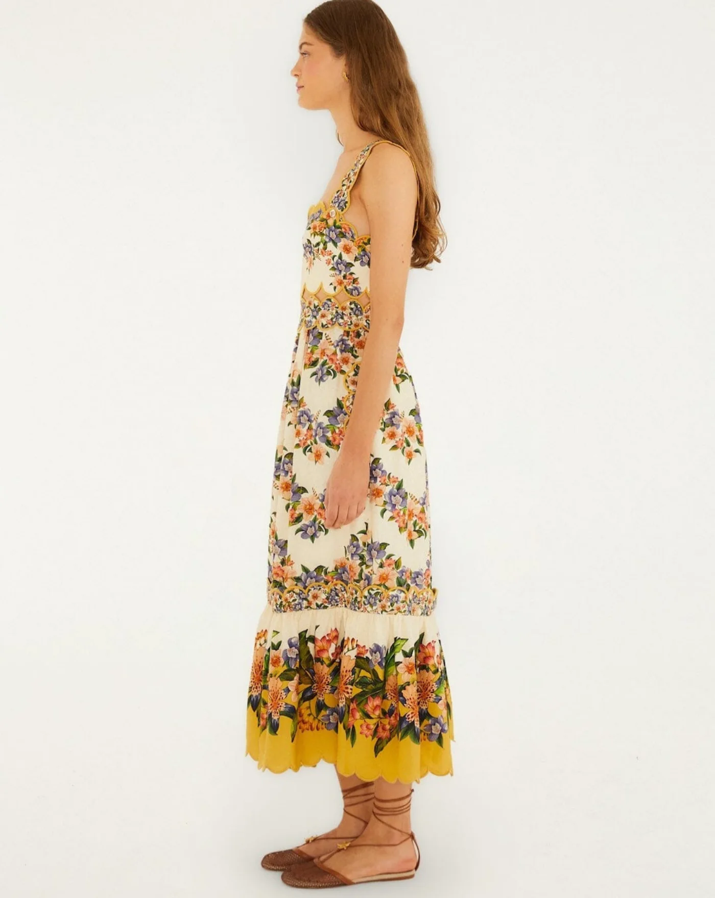 Vestido Farm Rio Hilo Stripes Sand Mini Dress - Image 4