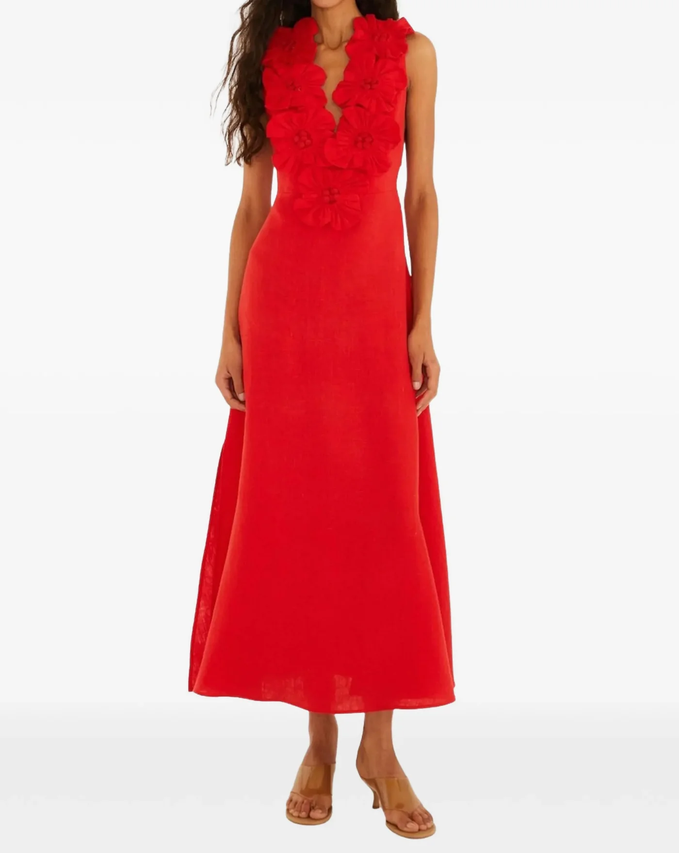 Vestido Farm Rio Rred Sleveless Midi Dress - Image 2