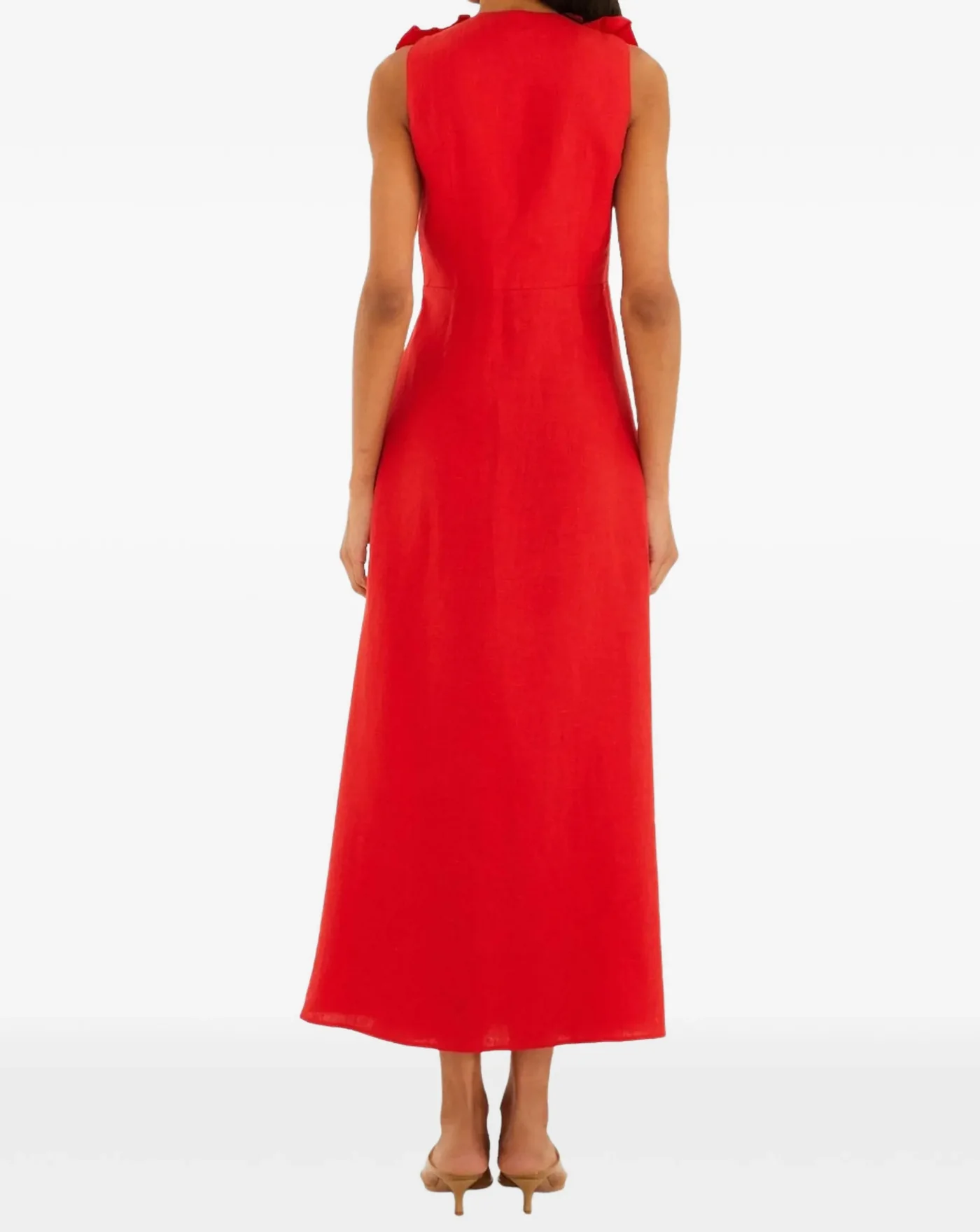 Vestido Farm Rio Rred Sleveless Midi Dress - Image 3