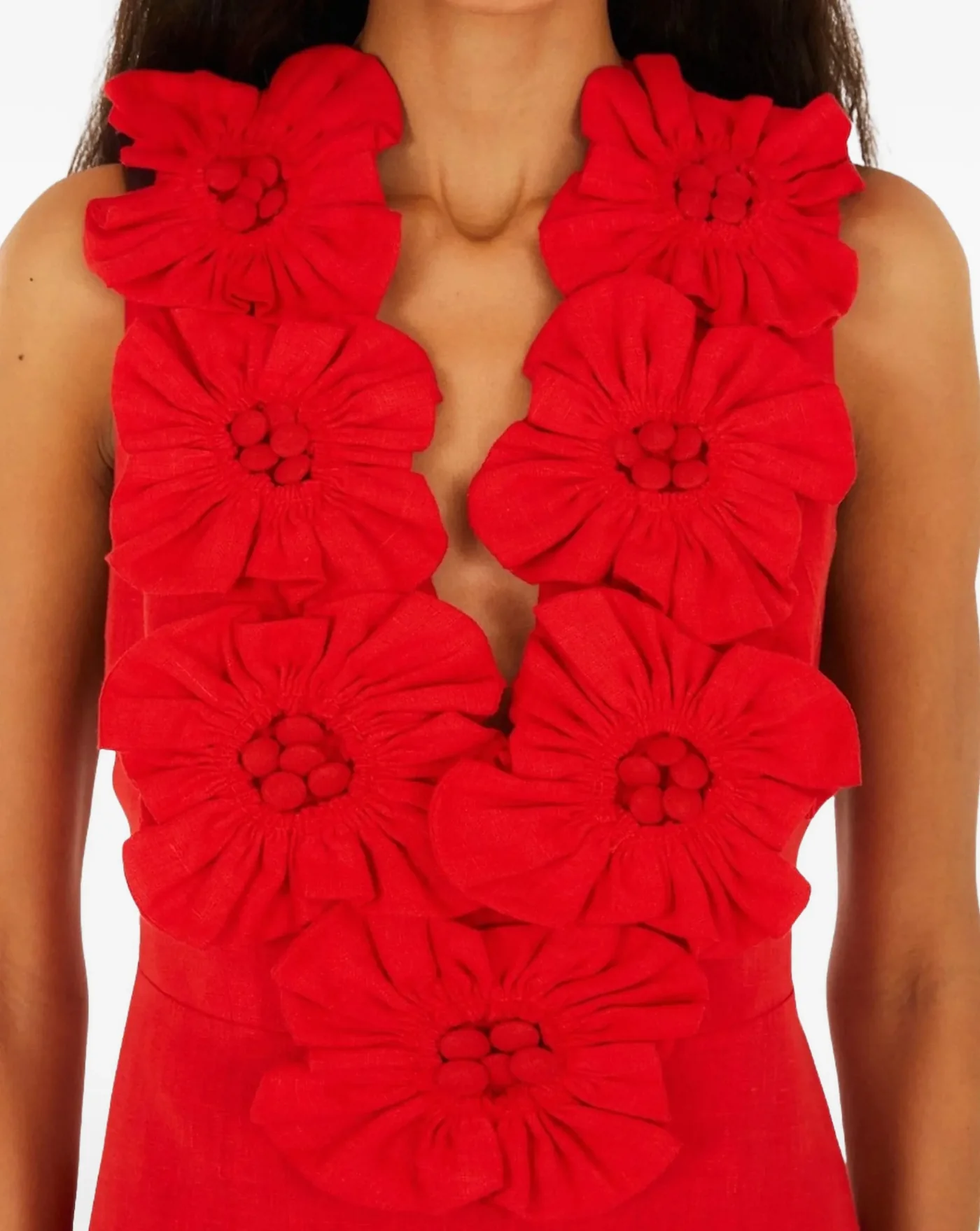 Vestido Farm Rio Rred Sleveless Midi Dress - Image 4