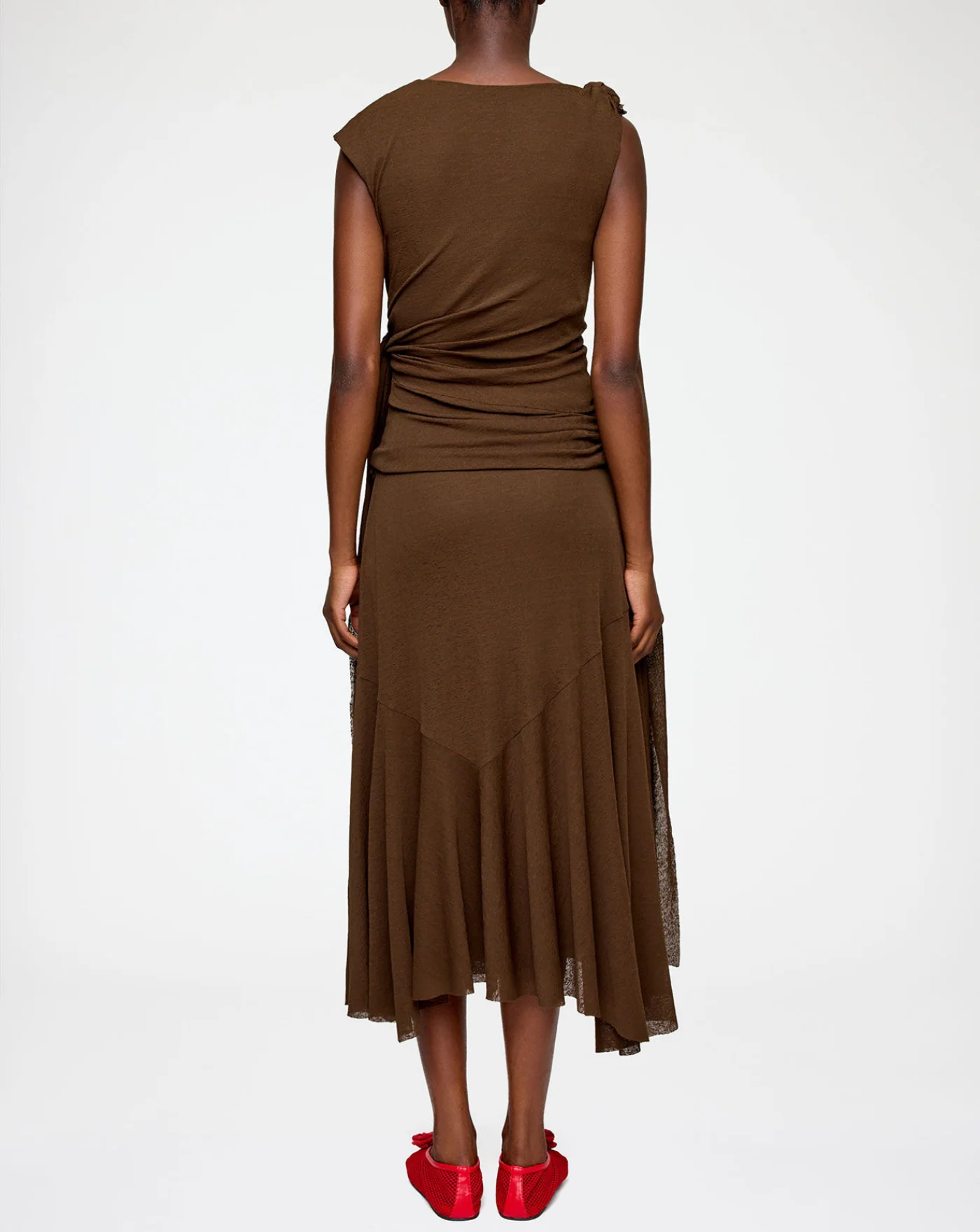 Vestido Ganni Long Dress in Marl Mesh - Image 4