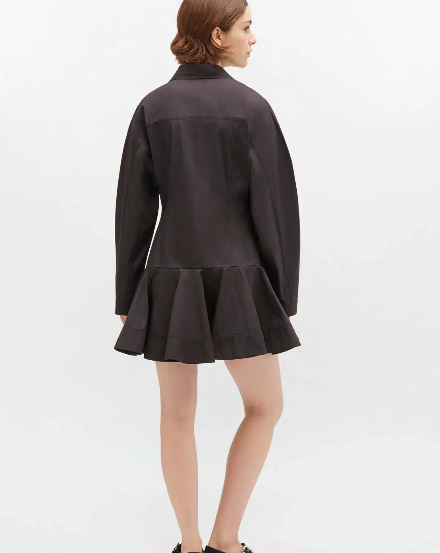 Vestido Ganni Stretch Cotton Buttoned Mini Dress - Image 6