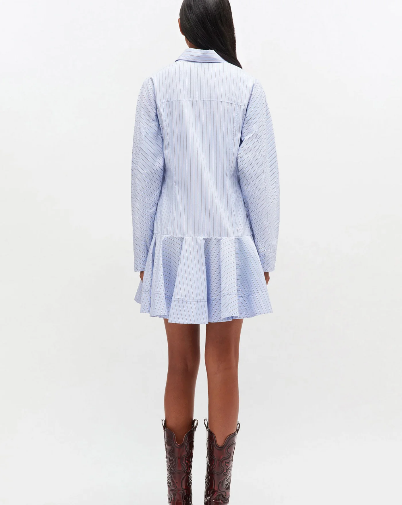 Vestido Ganni Stripe Cotton Buttoned Mini Dress - Image 3