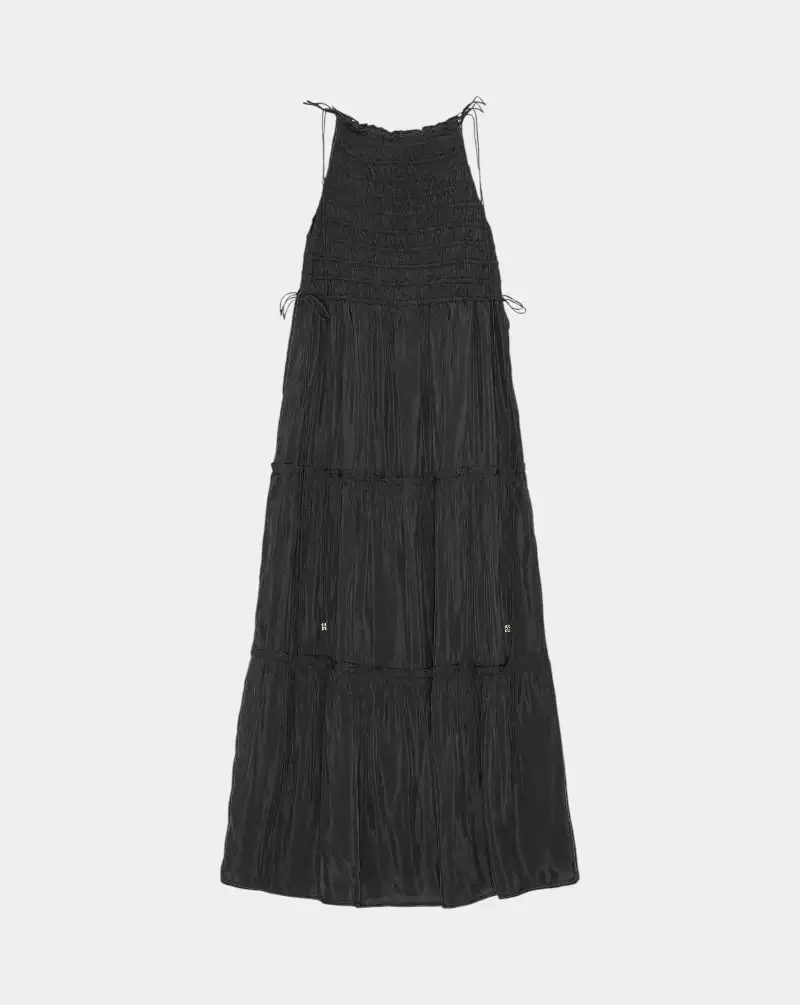 Vestido Ganni Viscose Habotai Maxi Smock - Image 11