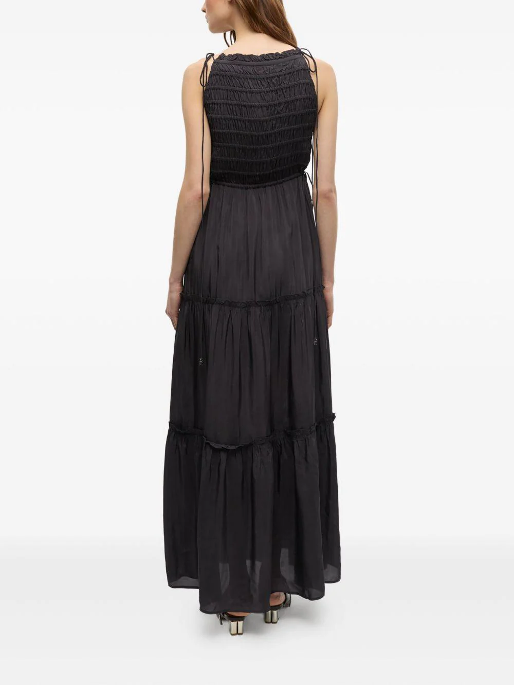 Vestido Ganni Viscose Habotai Maxi Smock - Image 4