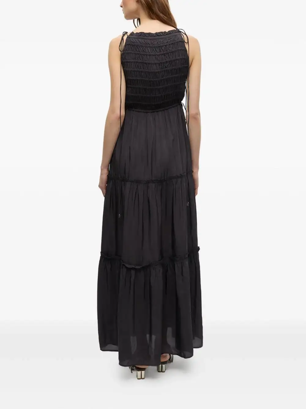 Vestido Ganni Viscose Habotai Maxi Smock - Image 9