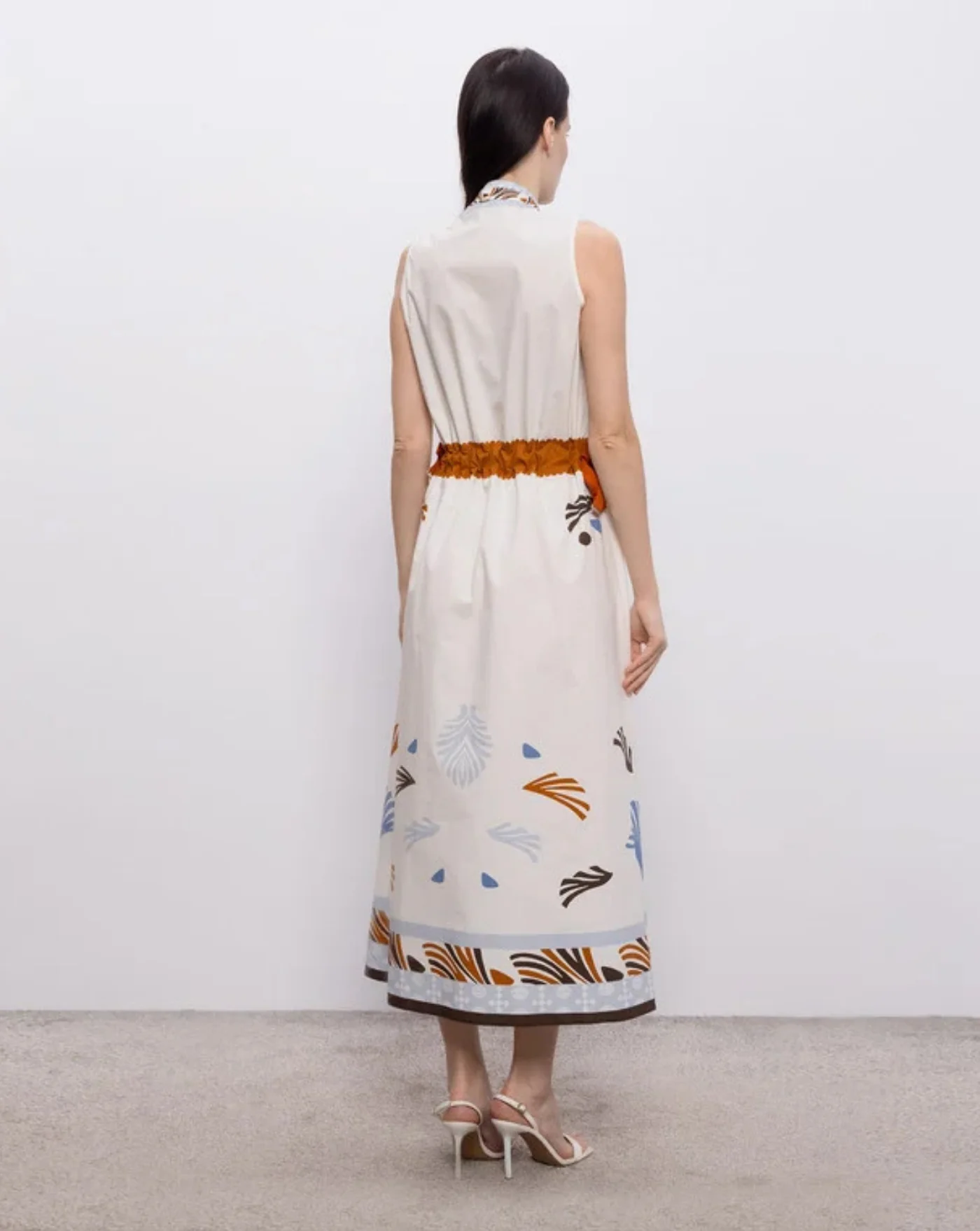 Vestido Herno Printed Belted Maxi Dress - Image 3