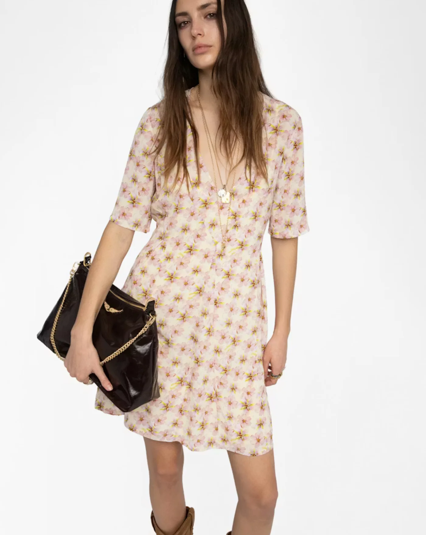 Vestido Zadig & Voltaire Rodalas Smooth Mirror Flowers - Image 3