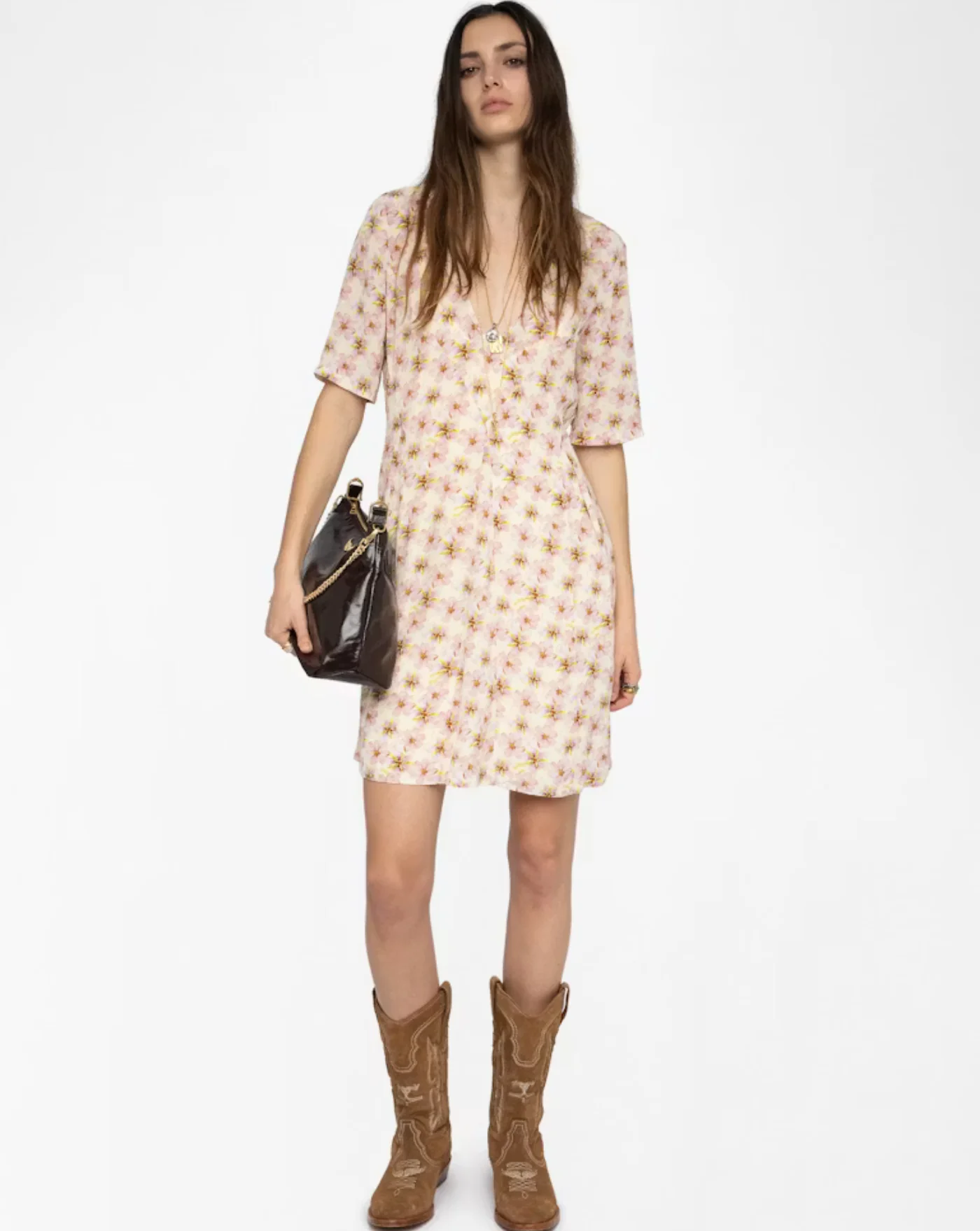 Vestido Zadig & Voltaire Rodalas Smooth Mirror Flowers - Image 5
