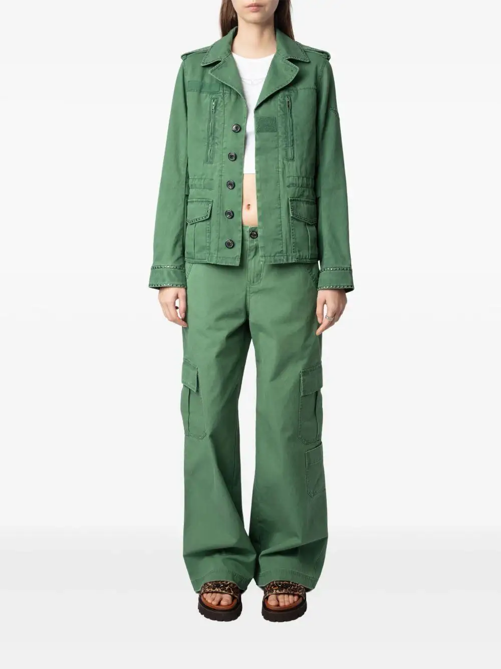 Chaqueta Zadig & Voltaire Klimi Cotton Lave Studs - Image 11
