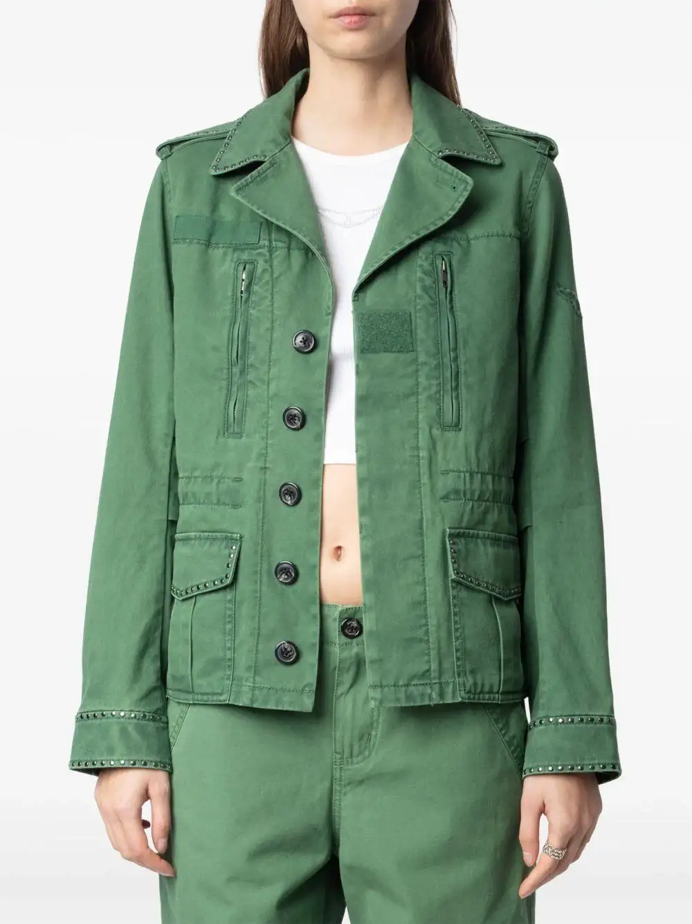 Chaqueta Zadig & Voltaire Klimi Cotton Lave Studs - Image 12