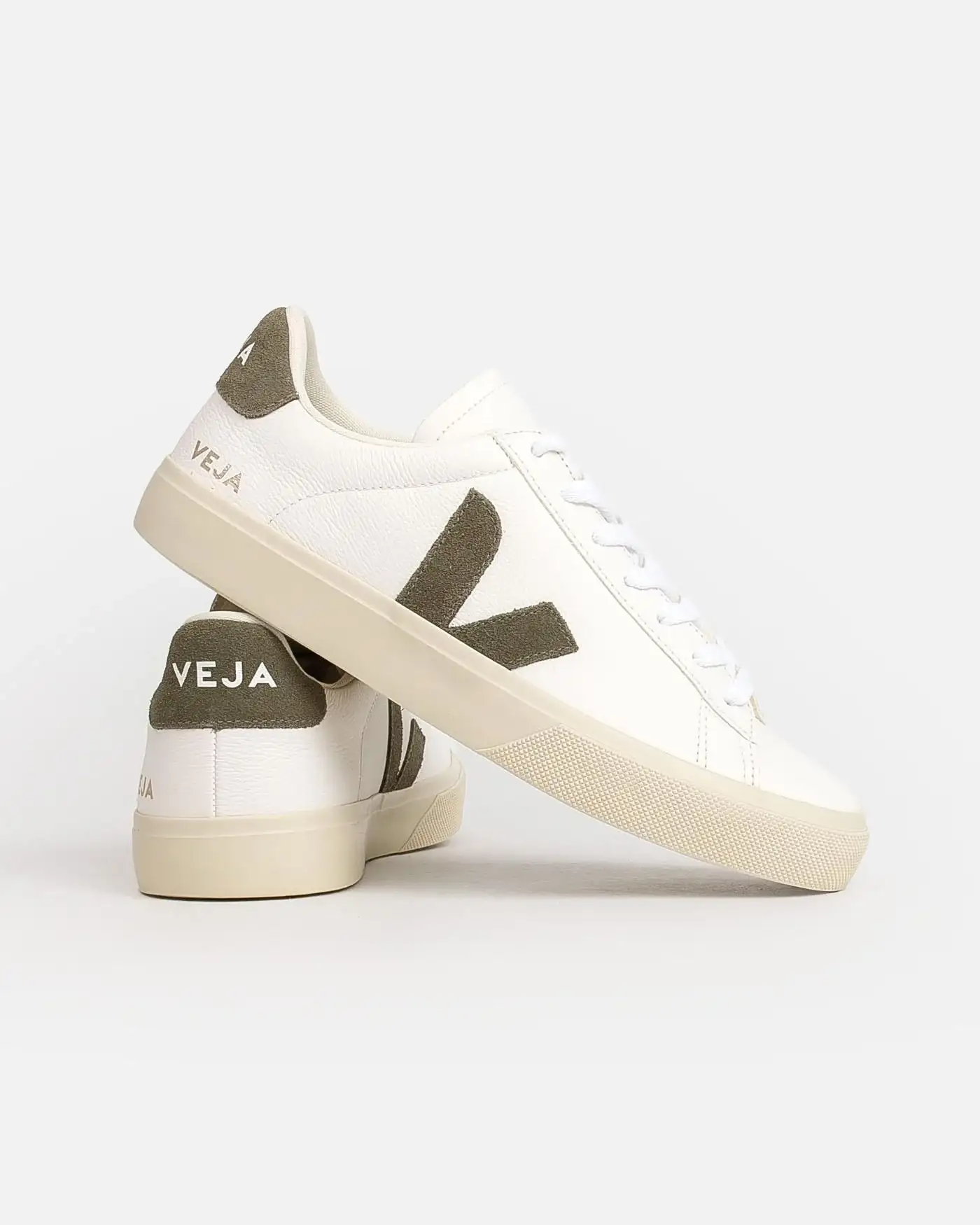 Zapatillas Veja Campo Leather Extra White Kakhi - Image 5