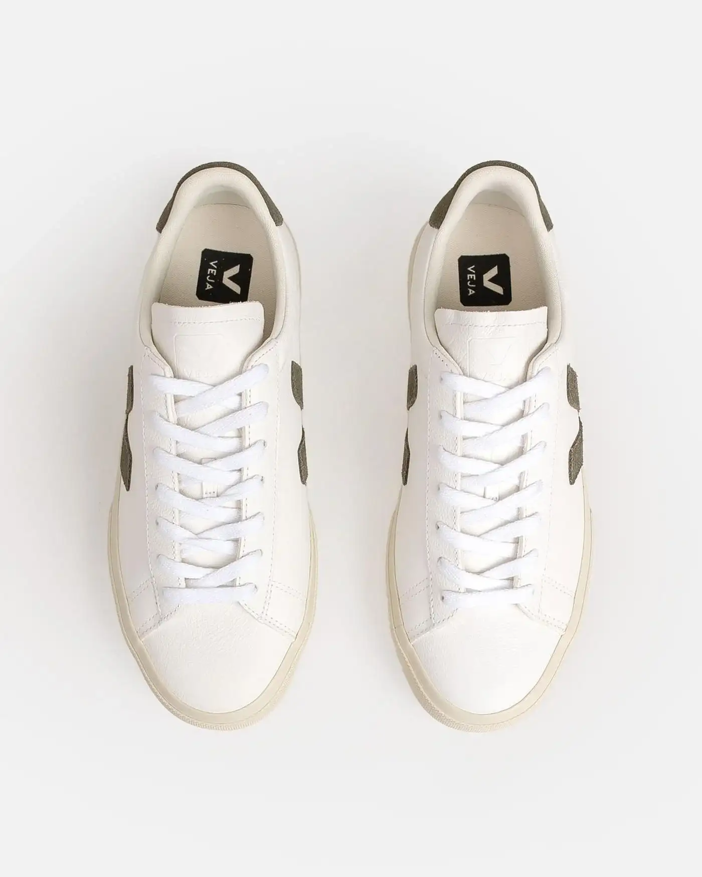 Zapatillas Veja Campo Leather Extra White Kakhi - Image 8